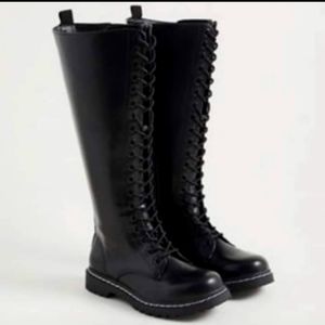 Torrid knee high combat boots